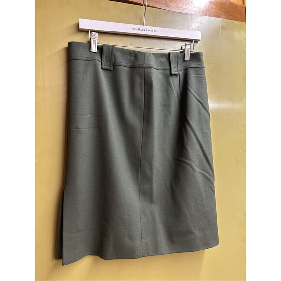 Women’s Worth New York Green Wool Pencil Skirt, Size 4 - Picture 2 of 7
